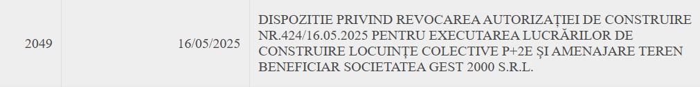 primar Chițac dispoziție Gest 2000 SRL