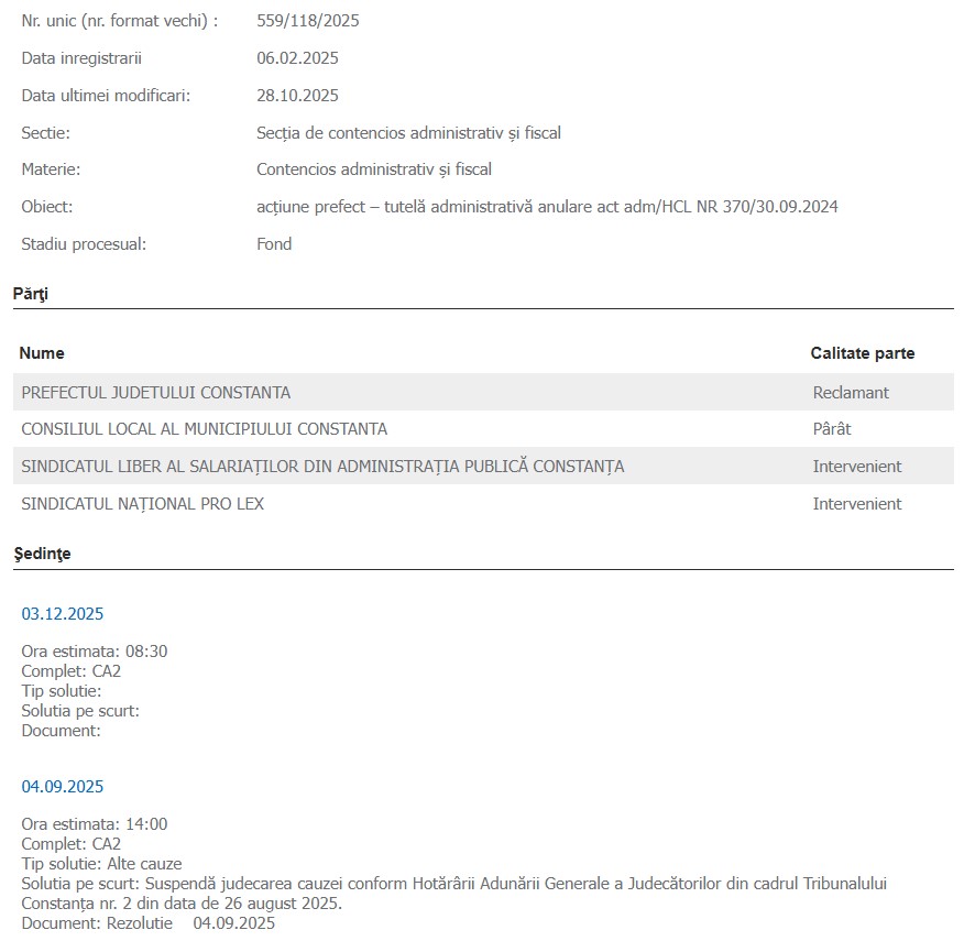 polițiștii locali din Constanța așteaptă decizia instanței cu privire la pensionare