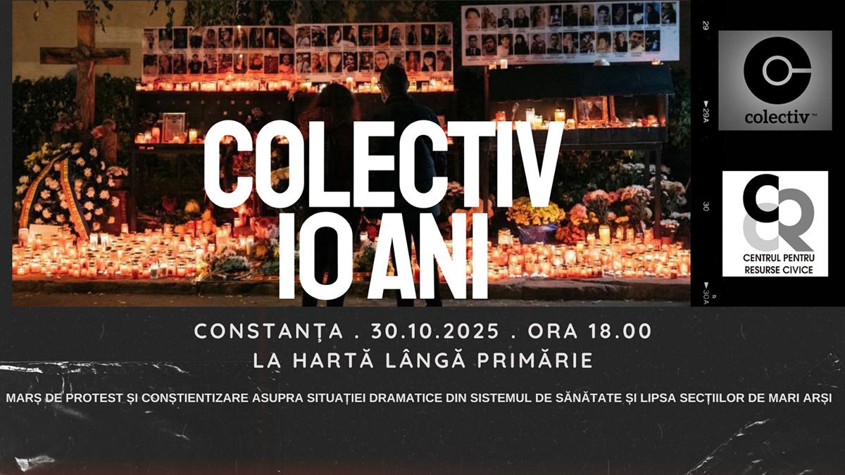 10 ani de la Colectiv: Nu uităm. Nu iertăm. Marș și protest la Constanța în memoria celor 65 de victime