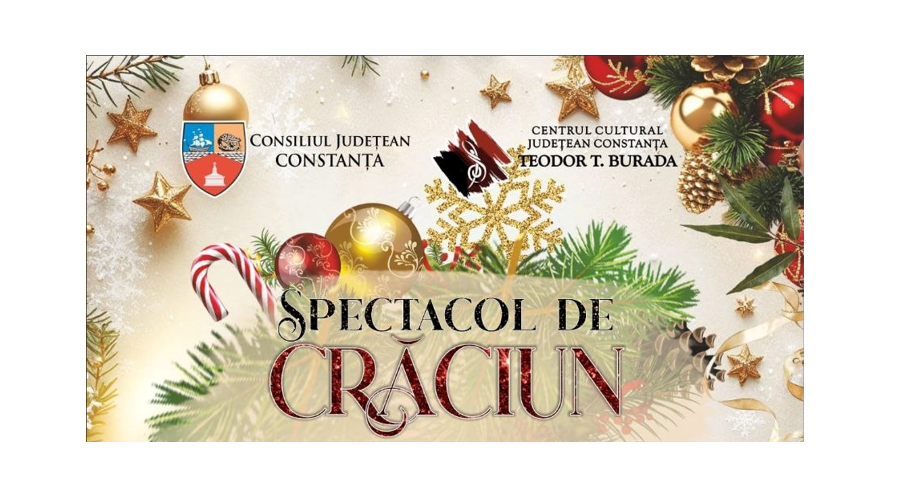 Spectacol de Crăciun organizat de la Centrul Cultural Judean Teodor T. Burada și Consiliul Județean Constanța. Magia sărbătorilor, adusă de Ansamblul Brâulețul și invitați de excepție