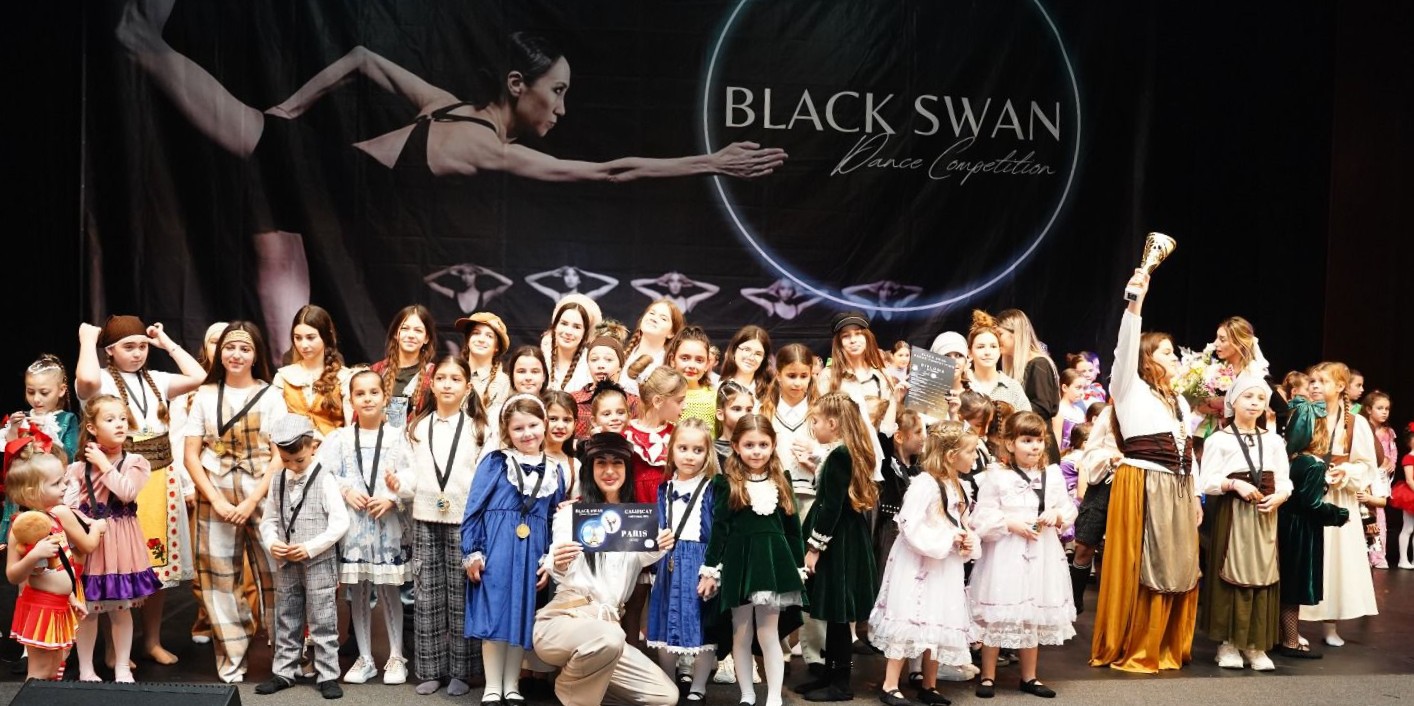 FOTO Copiii de la The Future Dance Studio din Mihail Kogălniceanu, calificare la marea finală de la Paris: ei s-au clasat pe Locul I și au obținut titlul Best School la competiția internațională Black Swan desfășurată la Constanța