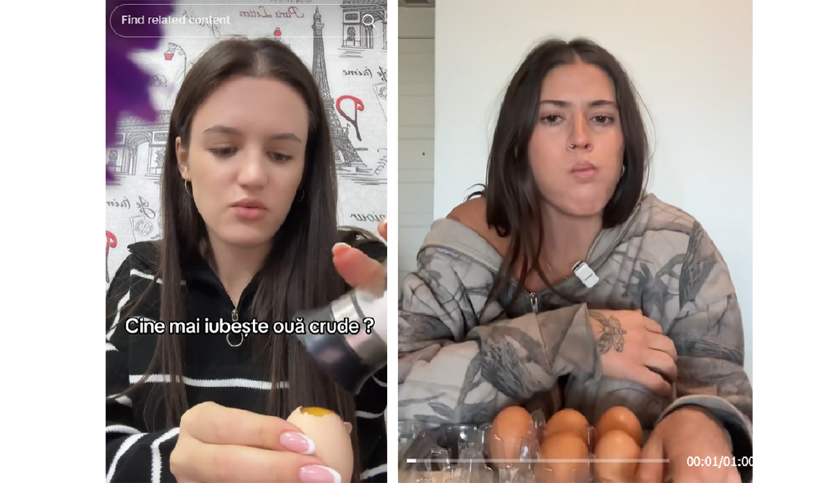 VIDEO Nou trend PERICULOS pe TikTok: La ce riscuri se expun participanții la provocarea oului crud
