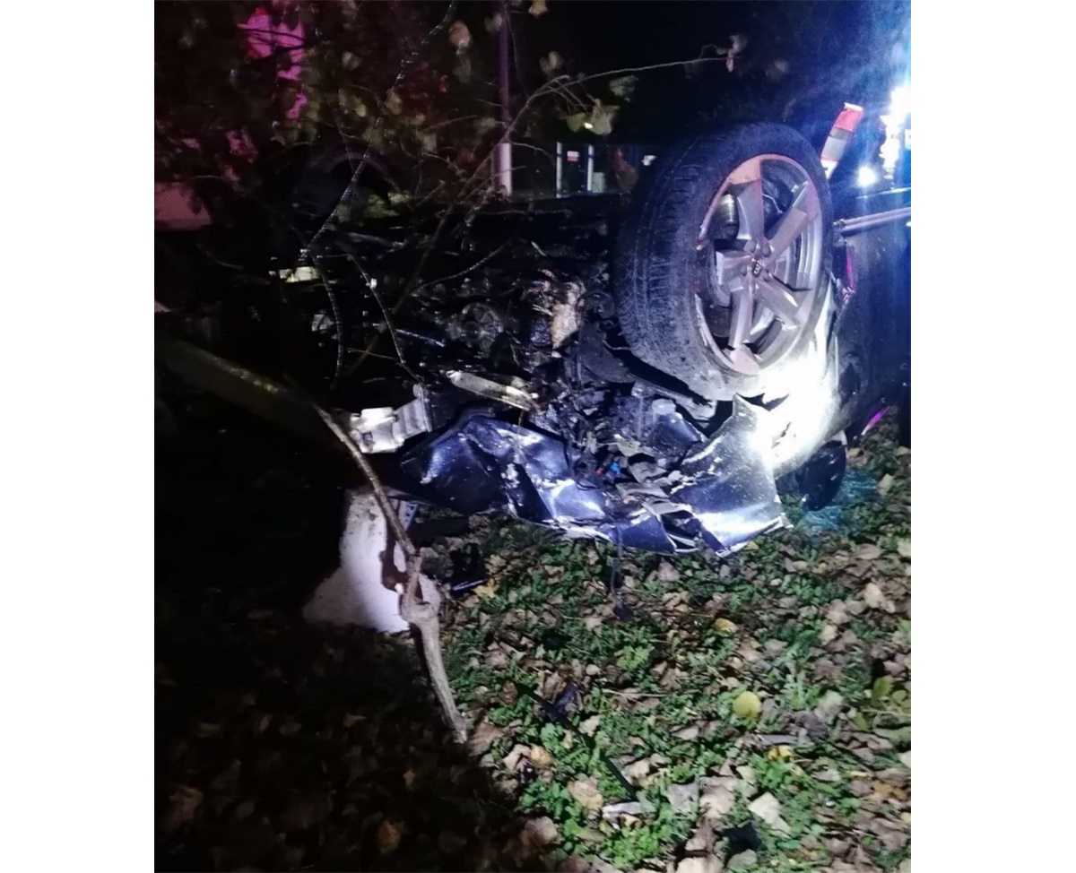 Accident rutier la Cumpăna. mașină rasturnată