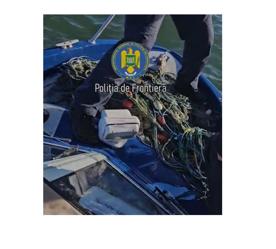 VIDEO Acțiune anti-braconaj la Tulcea: plase ilegale recuperate și trei sturioni eliberați în Marea Neagră