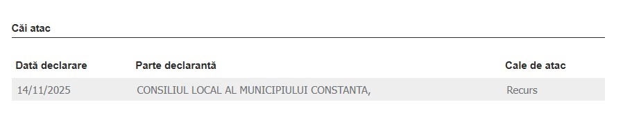 Școala Gimnazială Nr. 6 Nicolae Titulescu proces Consiliul Local Constanța recurs