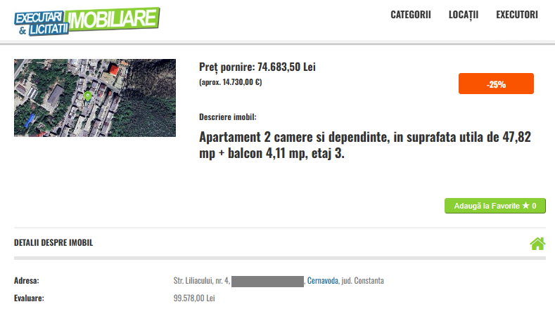 apartament Cernavodă de vânzare
