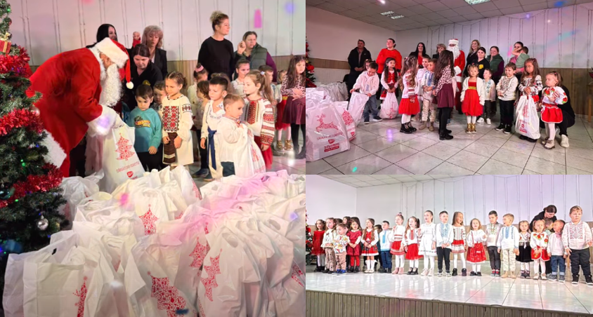 FOTO Magia sărbătorilor de iarnă la Mihail Kogălniceanu: Moș Nicolae a ajuns la copii din satele Piatra, Palazu Mic și Grup Social Sibioara