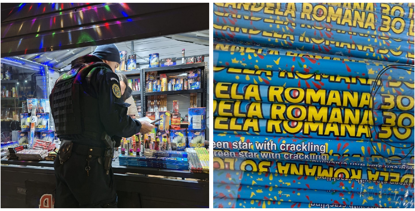 Jandarmii constănțeni, controale la comercianții de petarde: Marfa ilegală, confiscată de oamenii legii