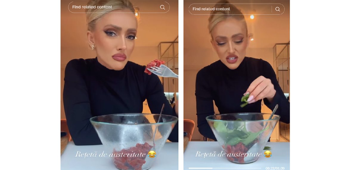 VIDEO Prezentatoarea Iuliana Pepene s-a filmat în timp ce mănâncă carne CRUDĂ: De asta nu m-am măritat