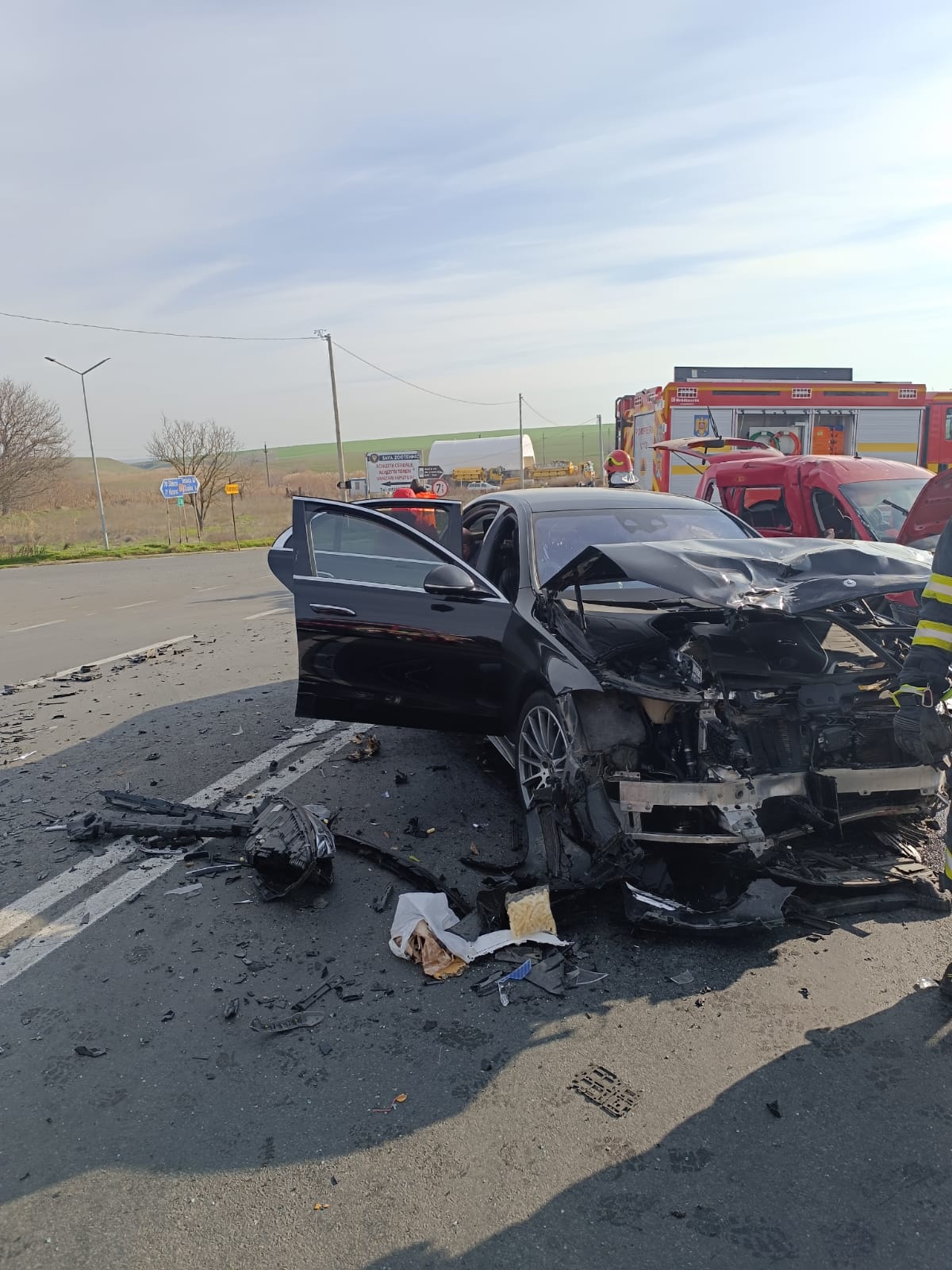 accident Hanul Morilor DN 2A 2 - Val de accidente pe drumurile din România, în a doua zi de Crăciun