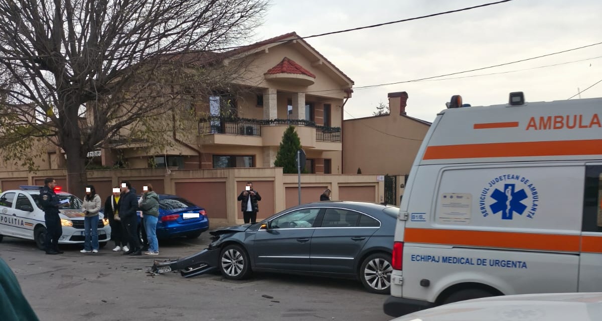 Accident rutier pe strada Dumbrava Roșie din Constanța: un bărbat a ajuns la spital