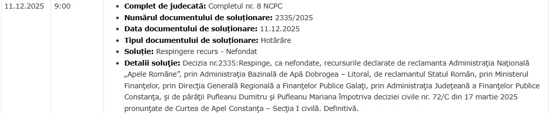 dosar teren Faleză Nord familia Pufleanu