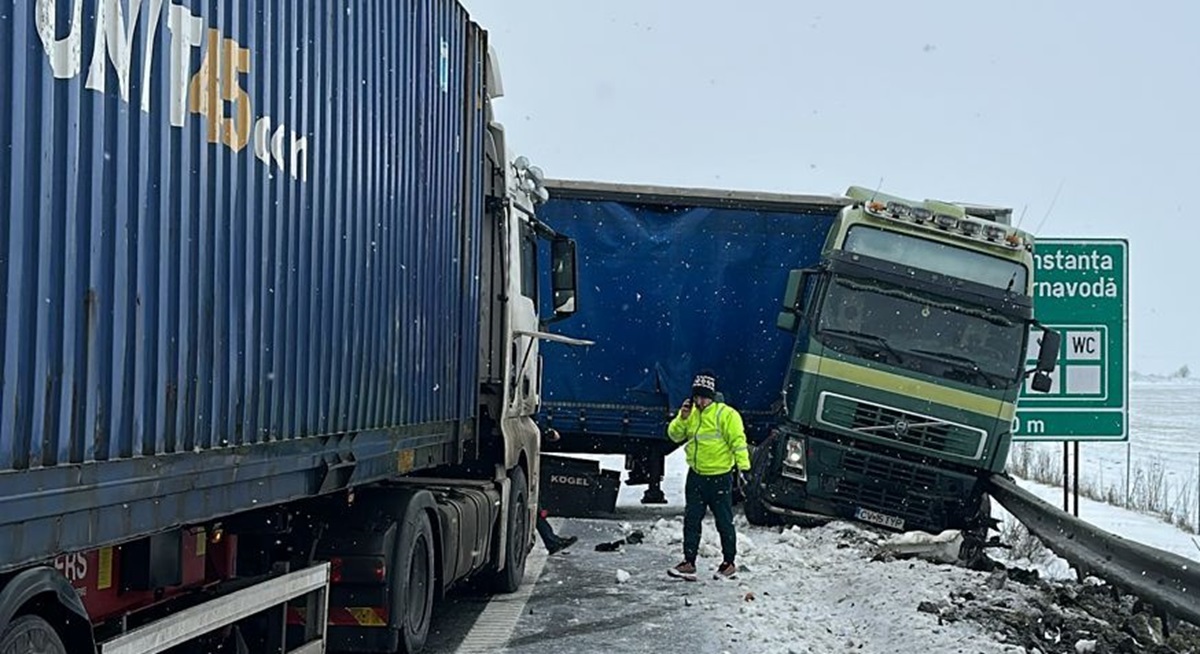 VIDEO Accident pe autostrada A2, București – Constanța! Sensul de mers spre Constanța, blocat