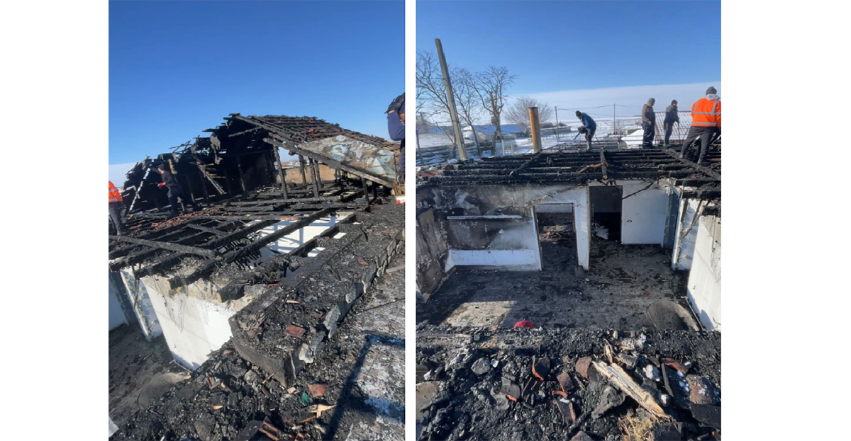 Familia din Cobadin rămasă fără casă după incendiul de ieri are nevoie de AJUTOR: Și-au privit munca de 10 ani cum se mistuie în flăcări