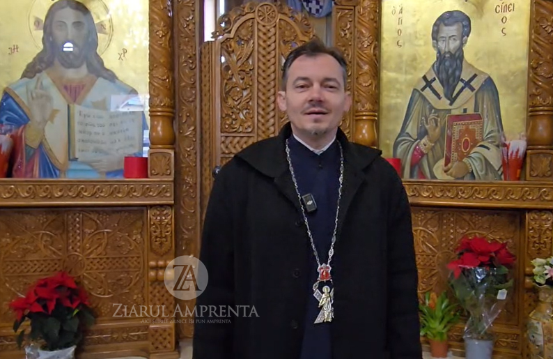 VIDEO Părintele Jean Ion de la Biserica Sfântul Vasile cel Mare din Constanța, mesaj de Anul Nou și Sfântul Mare Ierarh Vasile cel Mare către enoriași