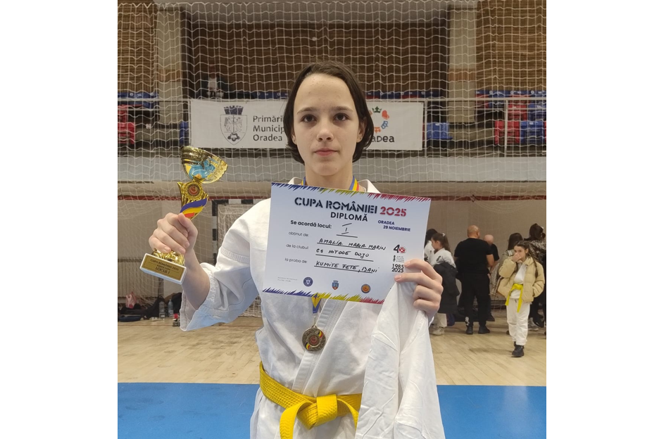 FOTO Tinerii excepționali ai Constanței: Povestea Amaliei Maria Marin, elevă la Școala Gimnazială din Costinești, sportivul anului 2025 la karate kyokushin la categoria 13-14 ani