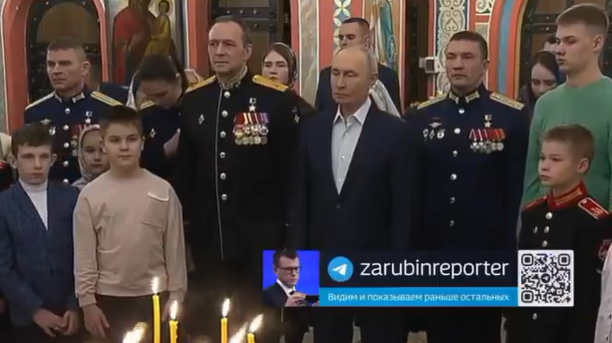 VIDEO Cum a apărut Vladimir Putin la slujba de Crăciun pe rit vechi și ce le-a spus soldaților