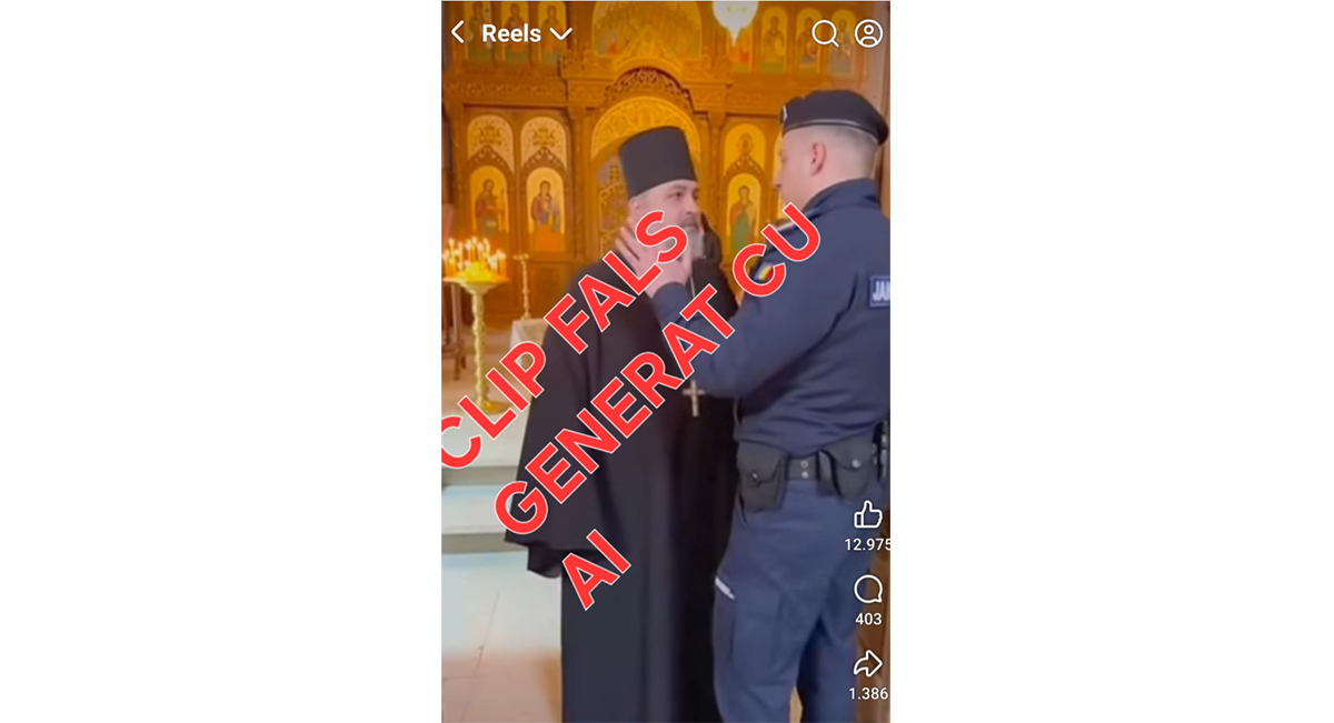 Ministerul Afacerilor Interne atrage atenţia asupra unui video FALS, în care un preot ar avea o divergenţă cu un jandarm