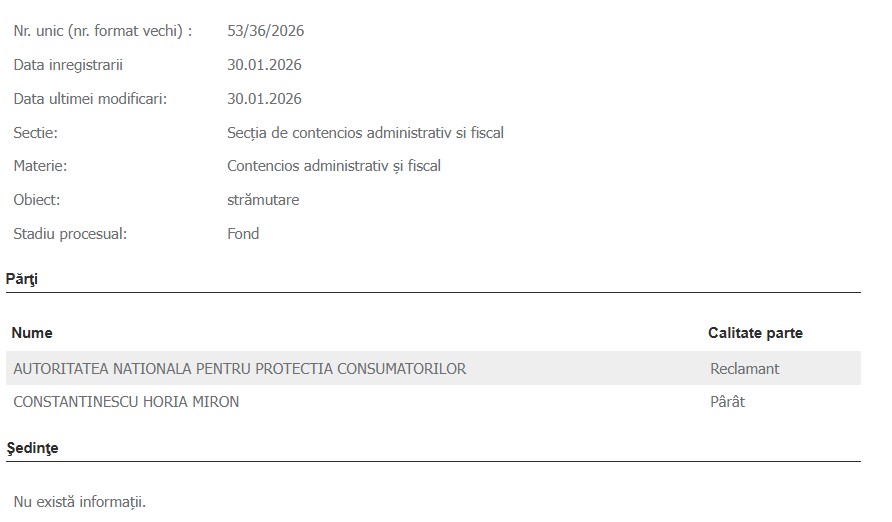 ANPC strămutare Horia Constantinescu
