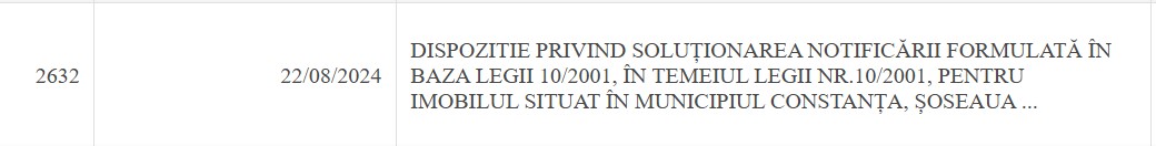 CN Administrația Porturilor Maritime SA Constanța dispoziție de primar atacată