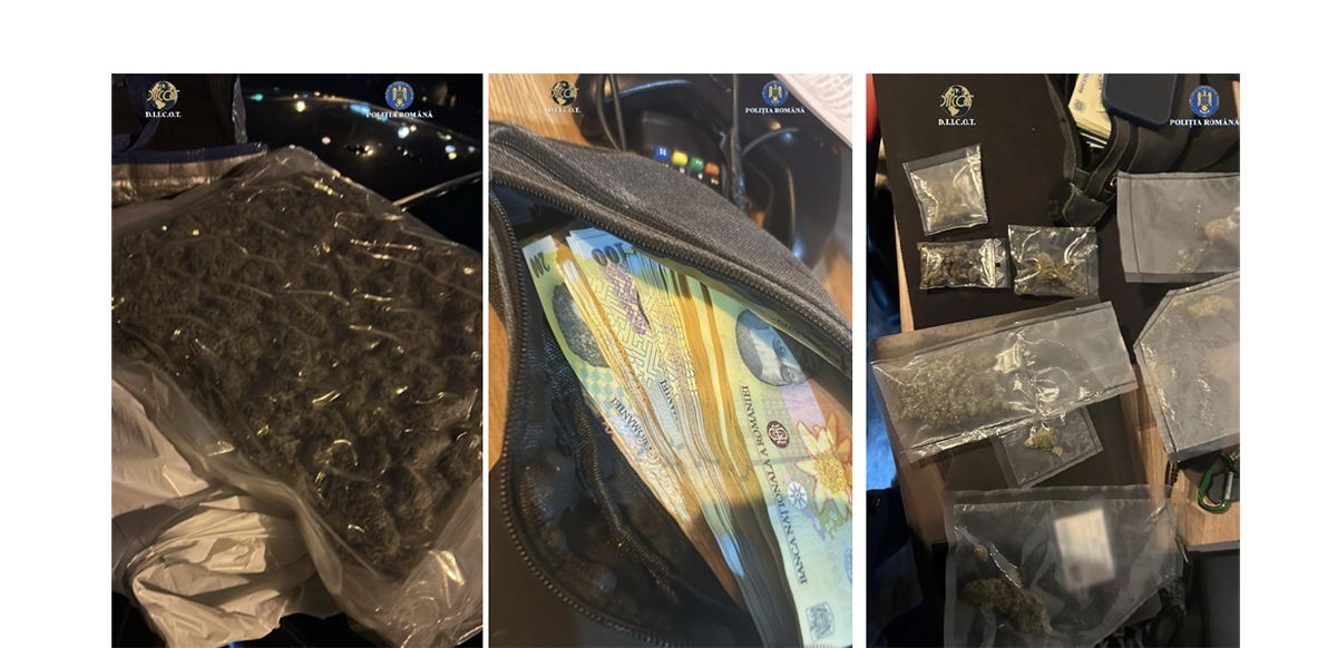 VIDEO Doi băieți și o fată, săltați de mascați în timp ce vindeau un kilogram de iarbă: Clienții lor erau tineri și elevi