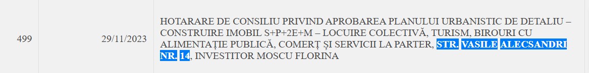 HCL PUD strada Vasile Alecsandri Nr. 14 Florina Moscu
