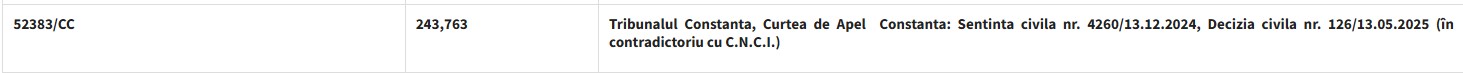 Șoseaua Murfatlar teren despăgubiri
