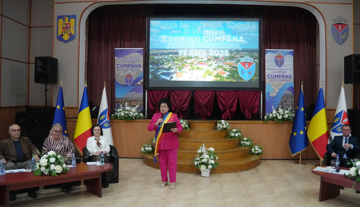 FOTO Primarul comunei Cumpăna a prezentat Raportul anual privind starea economică, socială și de mediu a localității