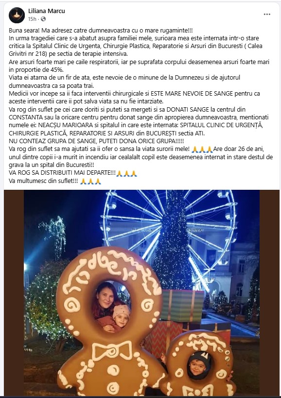 incendiu Topalu donare sânge