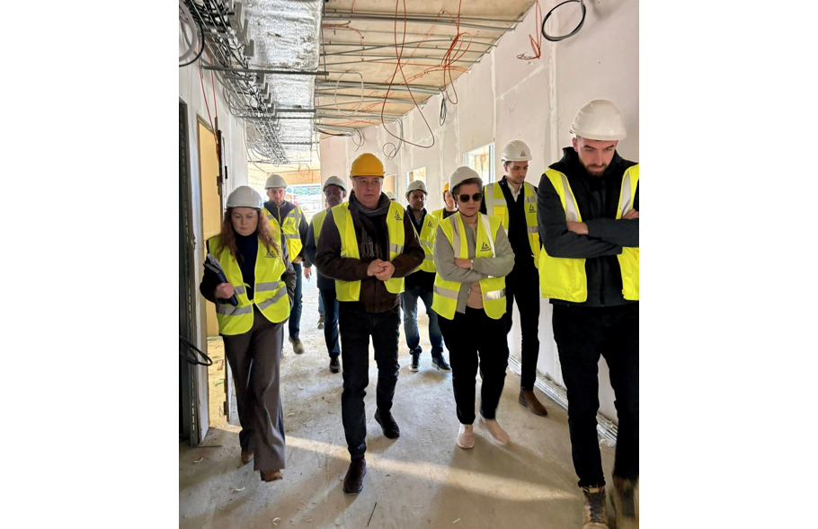FOTO Proiectul noului corp al spitalului Mama și copilul din Constanța a depășit 50%. Vizită a secretarului de stat de la MIPE pe șantierul de lucru