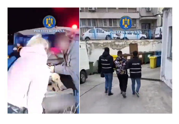 VIDEO Urmărire ca-n filme: un braconier a fost reținut după ce a avariat intenţionat o autospecială de poliţie. Nu avea nici permis auto