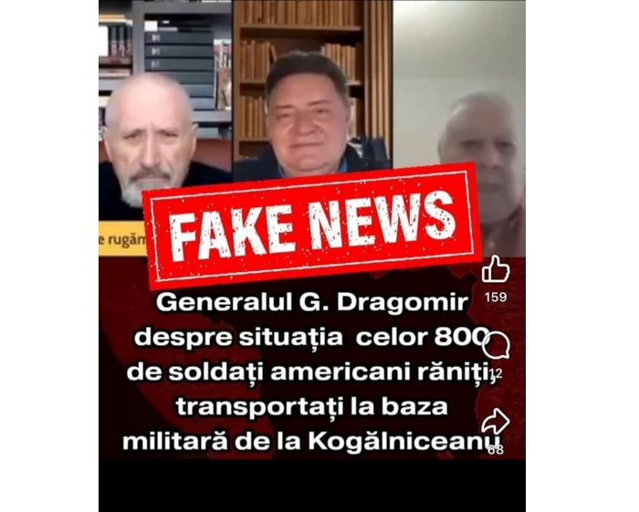 ATENȚIE! Speculații FALSE privind transportul unor militari răniți în Baza 57 Aeriană Mihail Kogălniceanu