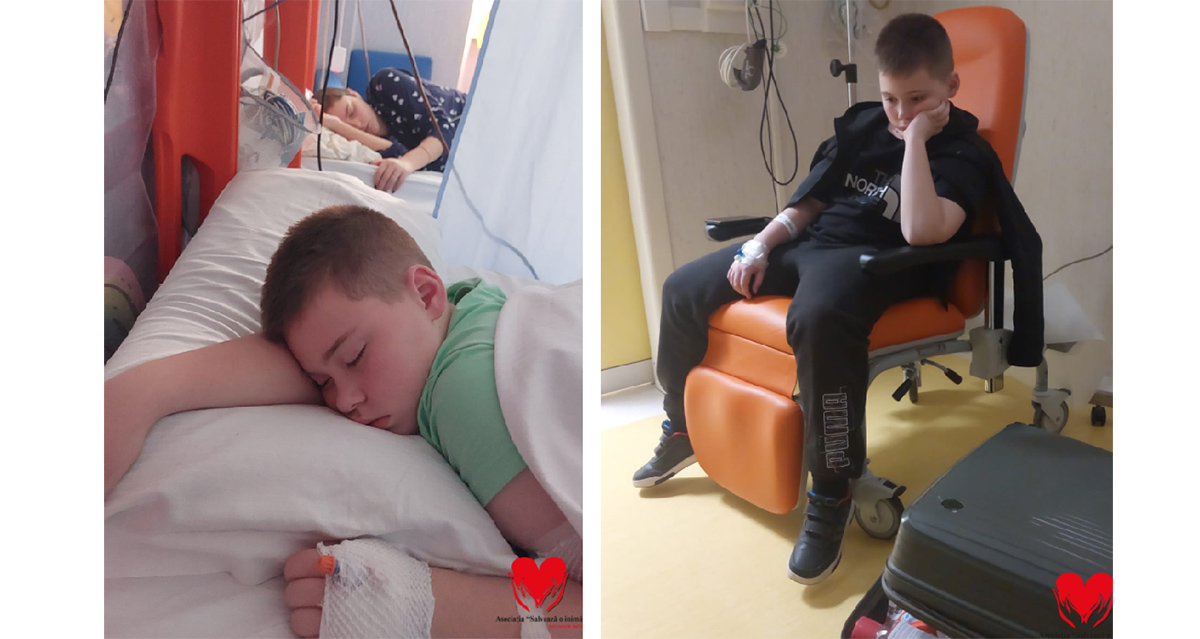 FOTO Tati, o să fie bine? Eric are 11 ani și este diagnosticat cu o formă agresivă de cancer