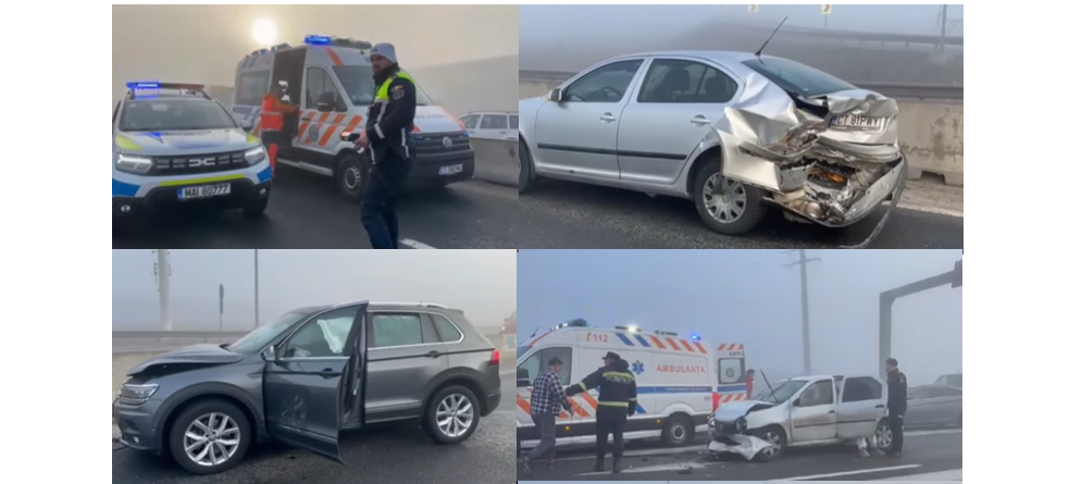 OFICIAL 4 accidente ÎN ACELAȘI TIMP pe DN3, sensul Constanța - Valu lui Traian! Ce spune poliția despre modul cum s-au produs acestea