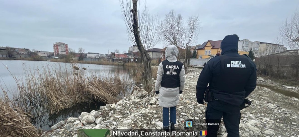 Garda de Mediu Constanța, control în aria protejată Lacurile Tașaul - Corbu! Inspectorii au găsit DEȘEURI din construcții și demolări