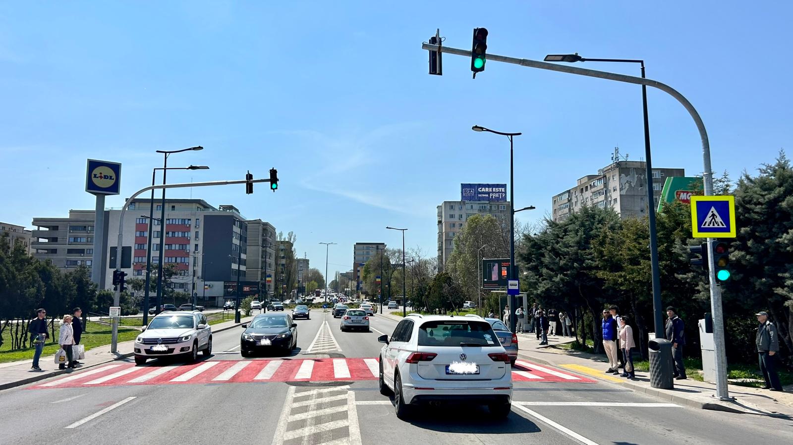 Constanța: sistem de semaforizare nou la trecerea de pietoni de pe Șoseaua Mangaliei. Zona e cunoscută pentru accidentele grave