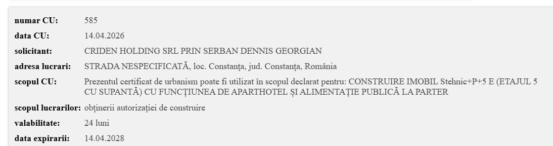 CU Criden Holding SRL Dennis Șerban