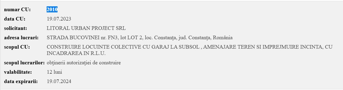 teren Faleză Nord suprapunere faleză