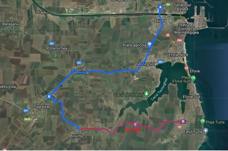Consiliul Județean Constanța aprobă cofinanțarea pentru modernizarea DJ 391, tronsonul Tuzla – Biruința. Proiectul este finanțat prin PNI Anghel Saligny