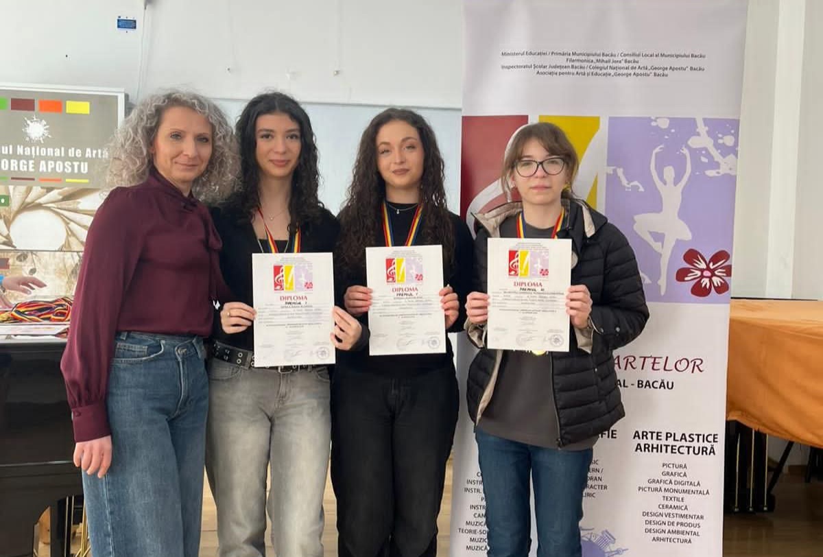 Eleve de la Colegiul Național de Arte Regina Maria din Constanța, două locuri I și un loc III la Primăvara Artelor 2026