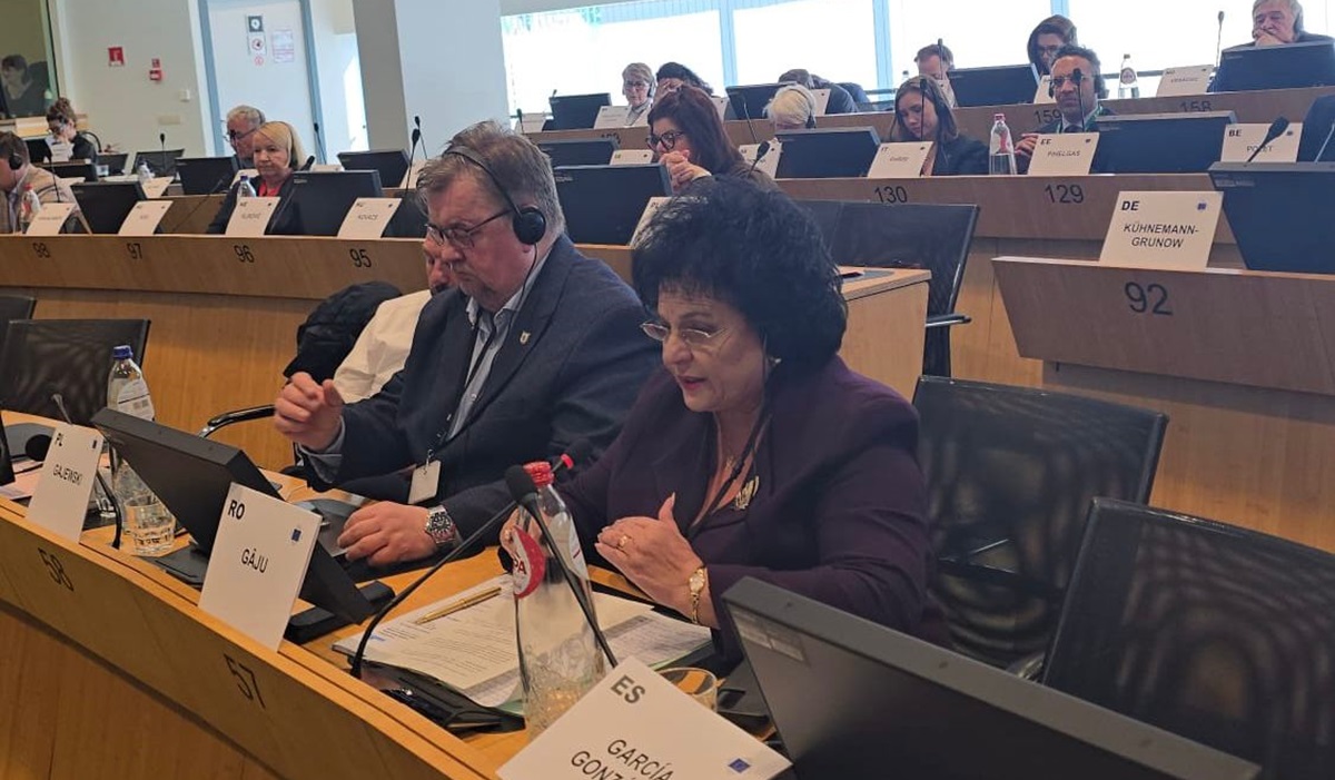 FOTO VIDEO Mariana Gâju, prezentă la reuniunea Comisiei pentru mediu, din cadrul Comitetului European al Regiunilor. Primarul comunei Cumpăna a susținut necesitatea reducerii birocrației