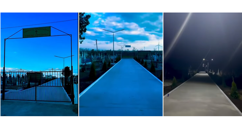 VIDEO În apropierea Paștelui, primăria Fântânele anunță finalizarea lucrărilor la aleea principală din cimitirul comunei