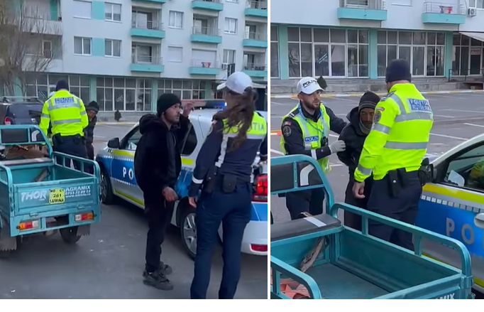 Secvență de cascadorii râsului în prima zi de Paște, în Mamaia: doi bărbați au fugit de polițiști după ce s-au răsturnat cu triciclul! Șoferul, prins cu alcoolemie uriașă