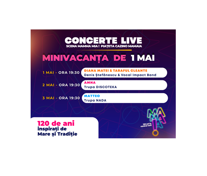 OMD Mamaia Constanța dă startul unui sezon estival spectaculos! Concerte live în aer liber, cu acces gratuit în minivacanța de 1 Mai, în Mamaia