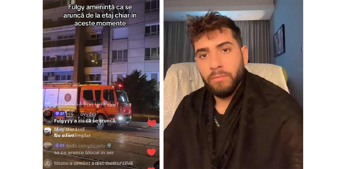 VIDEO Fulgy, săltat de mascați după ce a amenințat pe TikTok că aruncă blocul în aer: A fost dus la Obregia