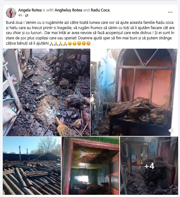 incendiu apel umanitar satul Răzoarele