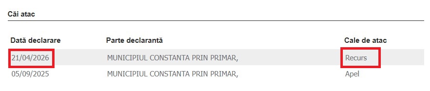 Primăria Constanța Radu Mazăre Nicușor Constantinescu recurs Fundația Fantasio
