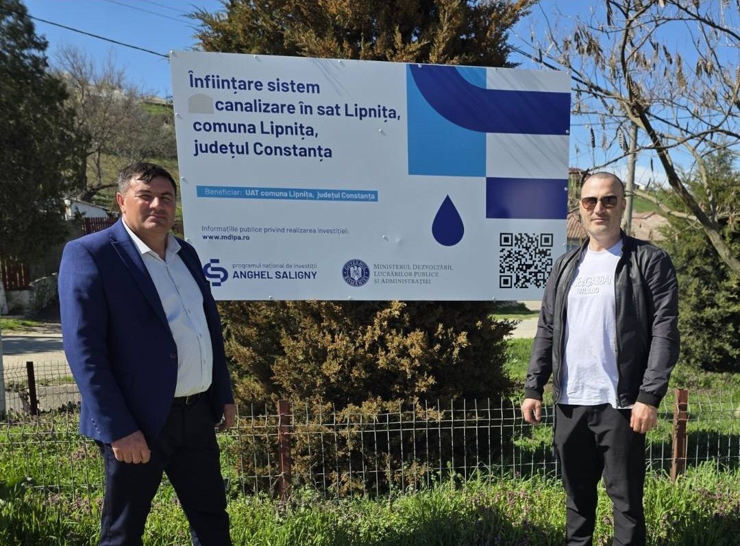 Proiect de peste 2,4 milioane de euro în Lipnița: Primarul Nicolae Florin Dinu a semnat contractul pentru lucrări la rețeaua de canalizare