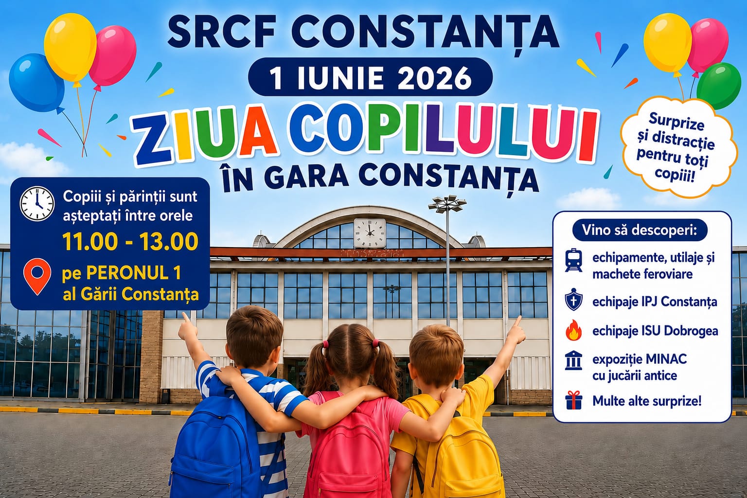 Ziua Internațională a Copilului este sărbătorită și în Gara Constanța