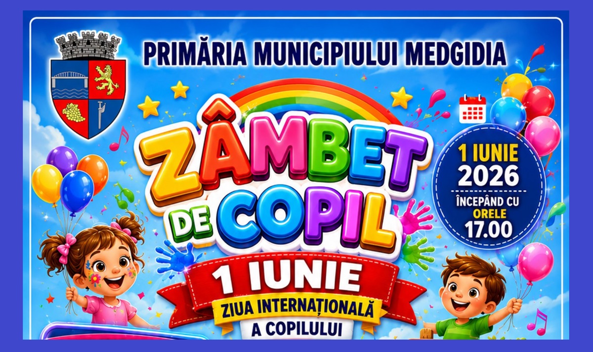 Ziua Copilului, celebrată la Medgidia prin culoare, zâmbete și momente magice! Ce activități a pregătit primăria pentru cei mici, dar și pentru cei mari